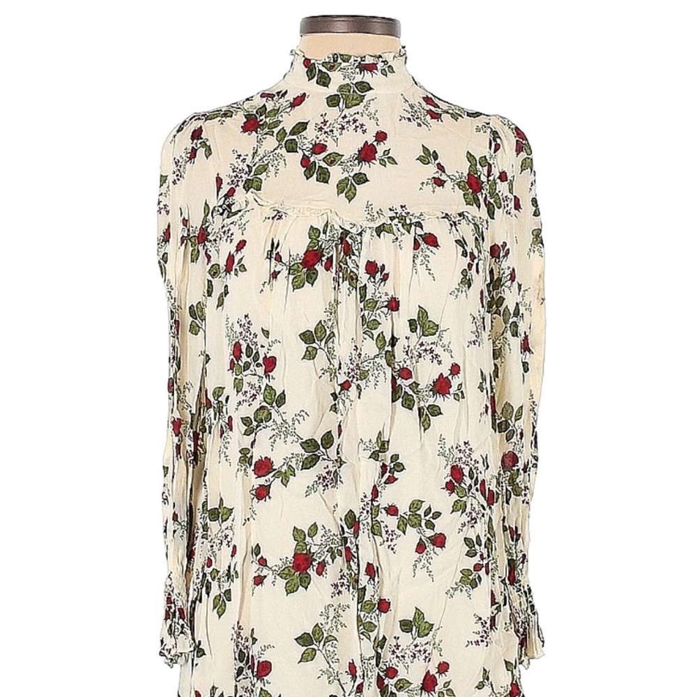 Reformation rose print mini dress
